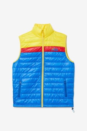 FILA Tri Vests Blue / Lemon / Red,Mens Clothing | CA.URQFNK534